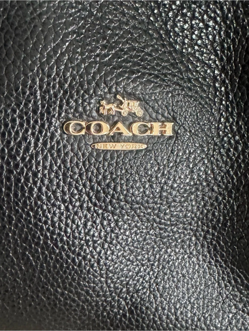Coach black leather